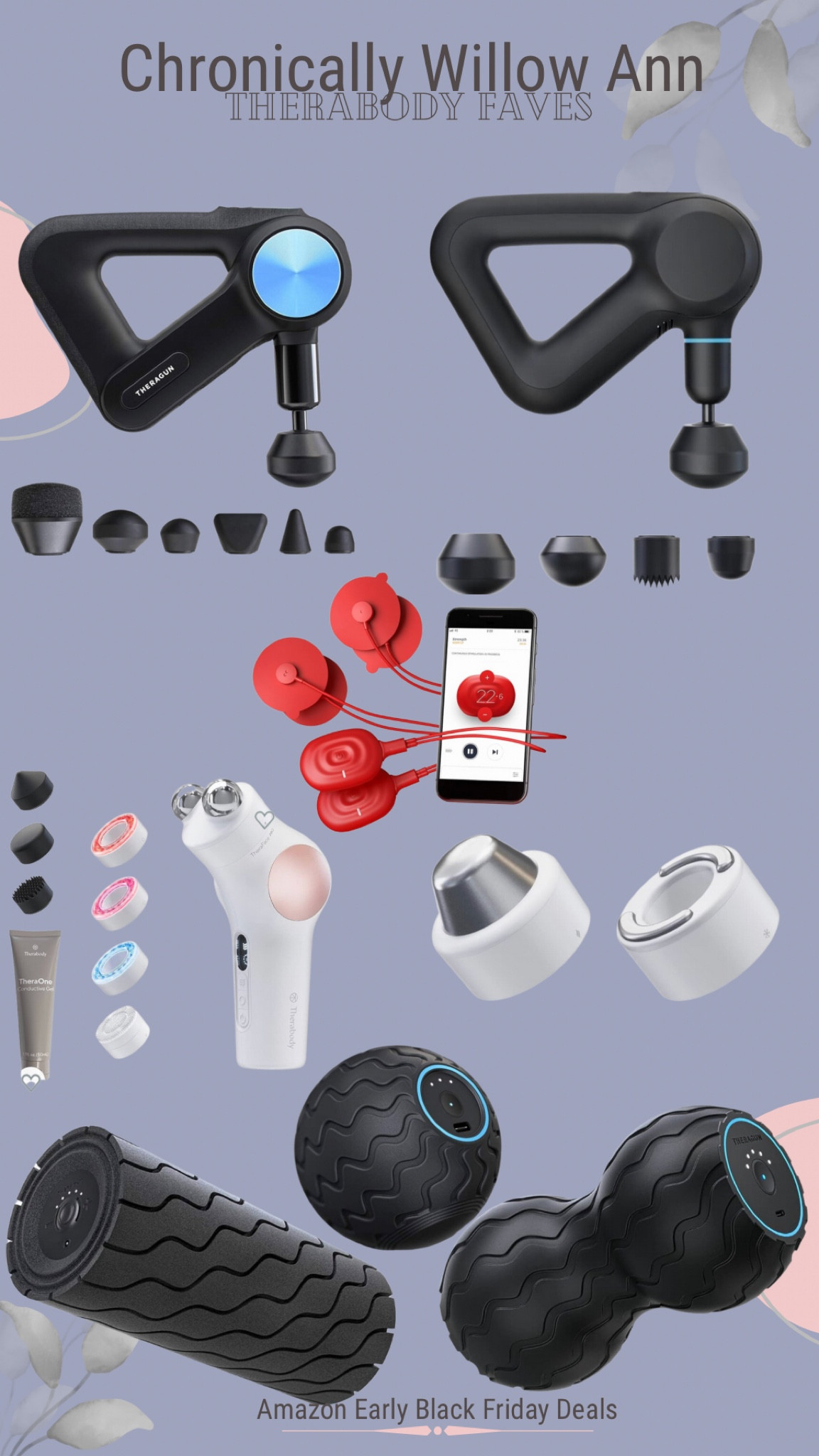 Therabody is on sale at Amazon for their early Black Friday sale. They have most items off up to 50%. They are great for any muscles you need to massage, you need to relax, you need to calm. Gifts for athletes, gifts for him, gifts for her, gifts for those in painn

#LTKGiftGuide #LTKCyberWeek #LTKfitness