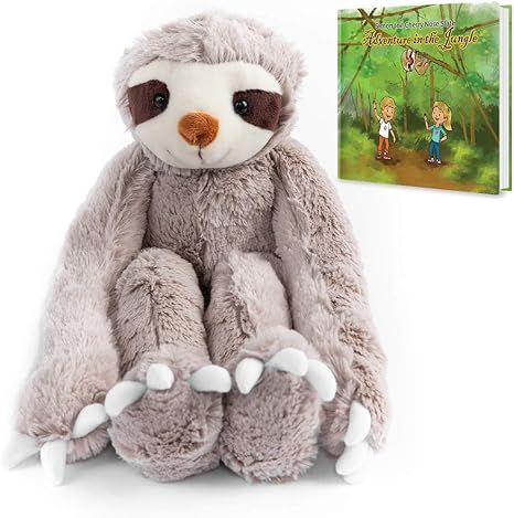 Stuffed Animal Sloth Toy Ultra Soft. Perfect for Baby, Children, Kids, Adult,, with Clasp-able Ha... | Amazon (US)