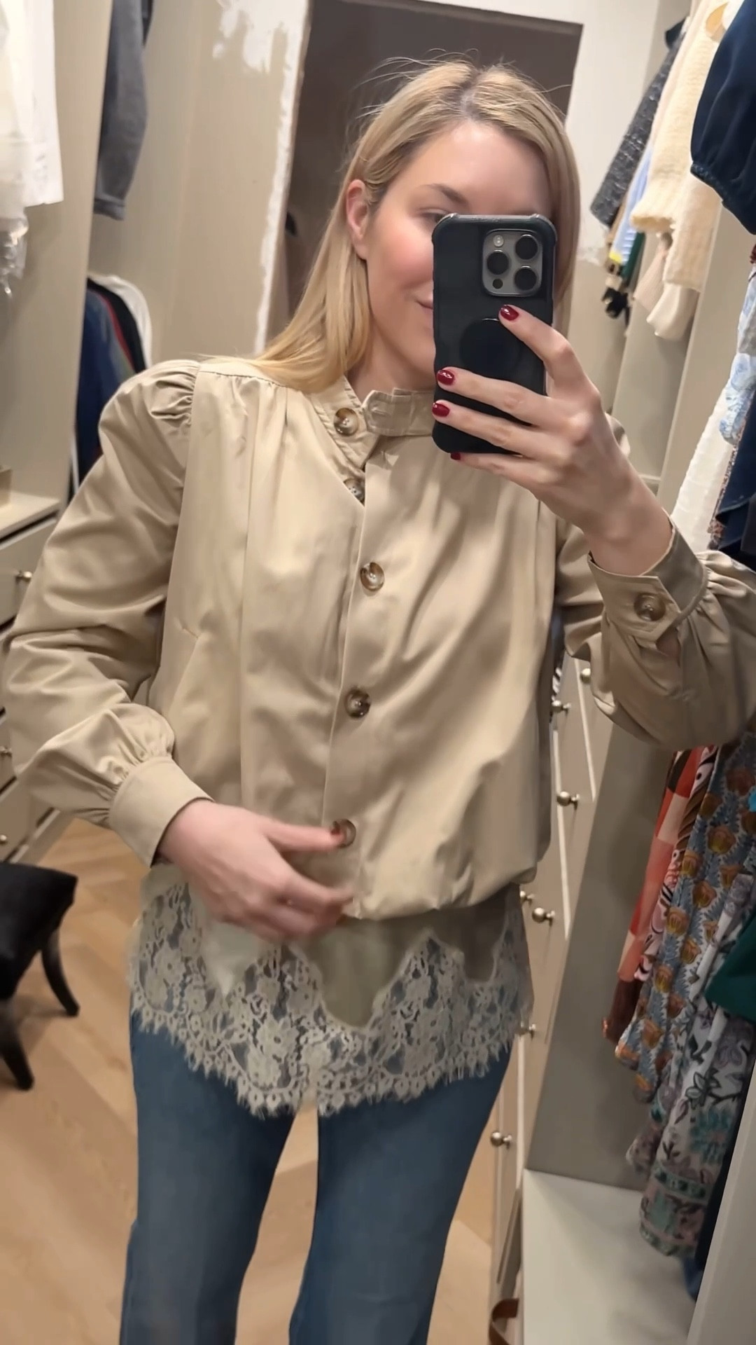 Cropped trench with silk lace trim tank

Spring outfit 

#LTKootd #LTKSeasonal #LTKNYFW