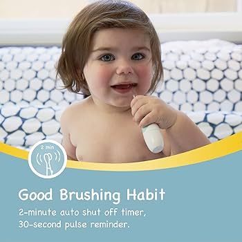 Papablic BabyHandy 2-Stage Baby Sonic Electric Toothbrush for Babies and Toddlers Ages 0-3 Years | Amazon (US)
