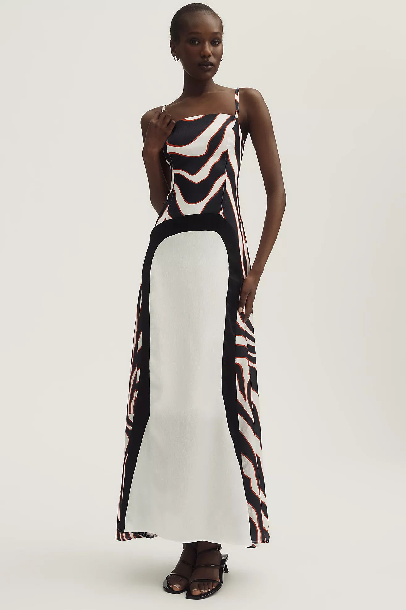Fenareta Tutti Frutti Straight-Neck Maxi Dress | Anthropologie (US)