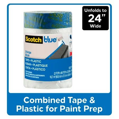 3M ScotchBlue Multi Surface Painter's Tape + Plastic Film, PT2093EL-24 | Walmart (US)