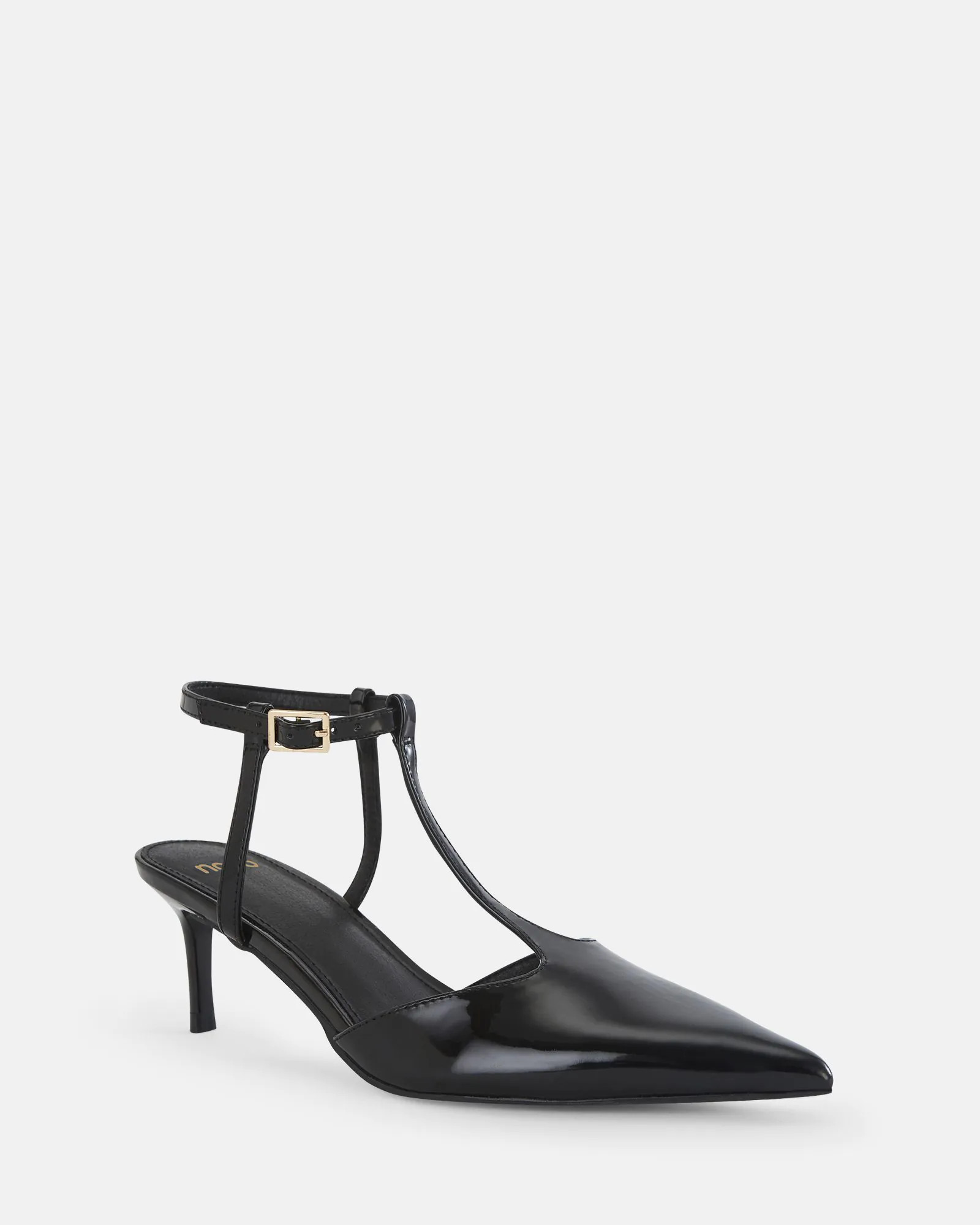 INVERGIO Black Patent Closed Toe Heels | Novo Shoes