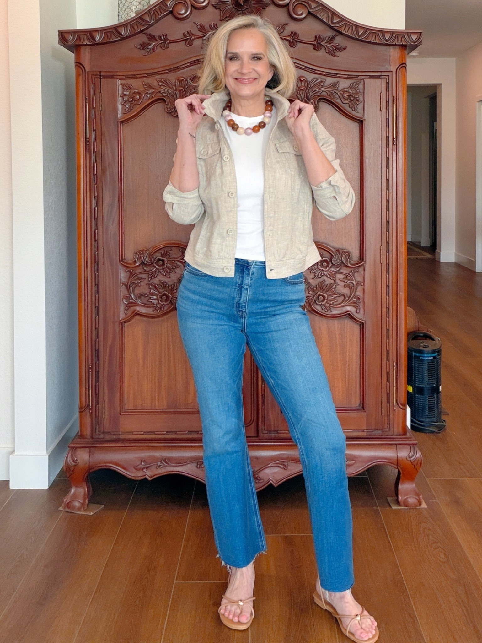 Quince Linen jacket is the perfect topper!
Baublebar necklace is still on sale for 20% off!

Quince denim, spring style, chunky necklace, over 50, elevated chic

#LTKootd #LTKOver40 #LTKSaleAlert