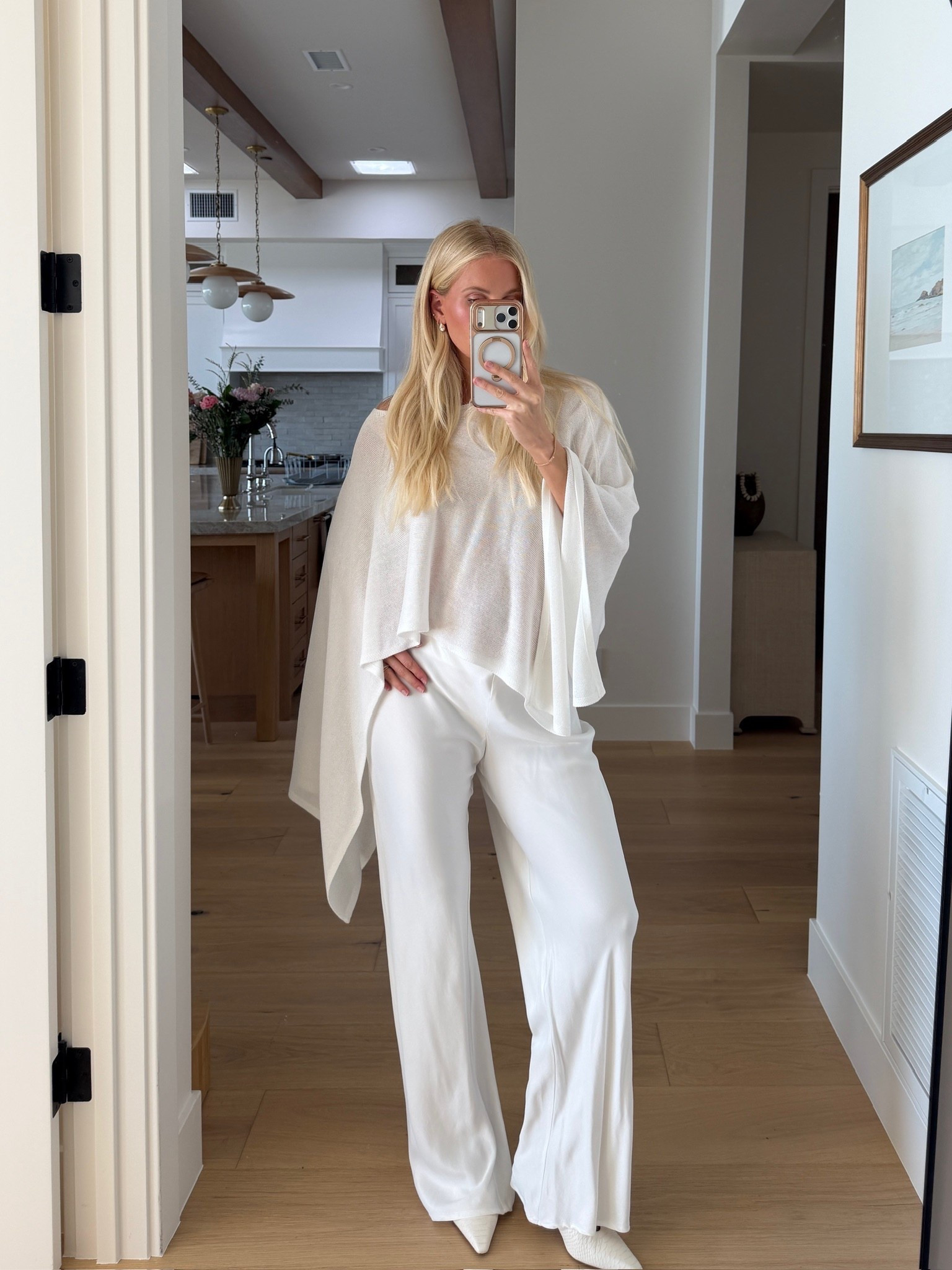 Wearing a med in pants (sized up for pregnancy), top is one size, shoes run tts! #kathleenpost 

Spring transition, lunch date look, bump friendly, maternity

#LTKBump #LTKSeasonal #LTKootd