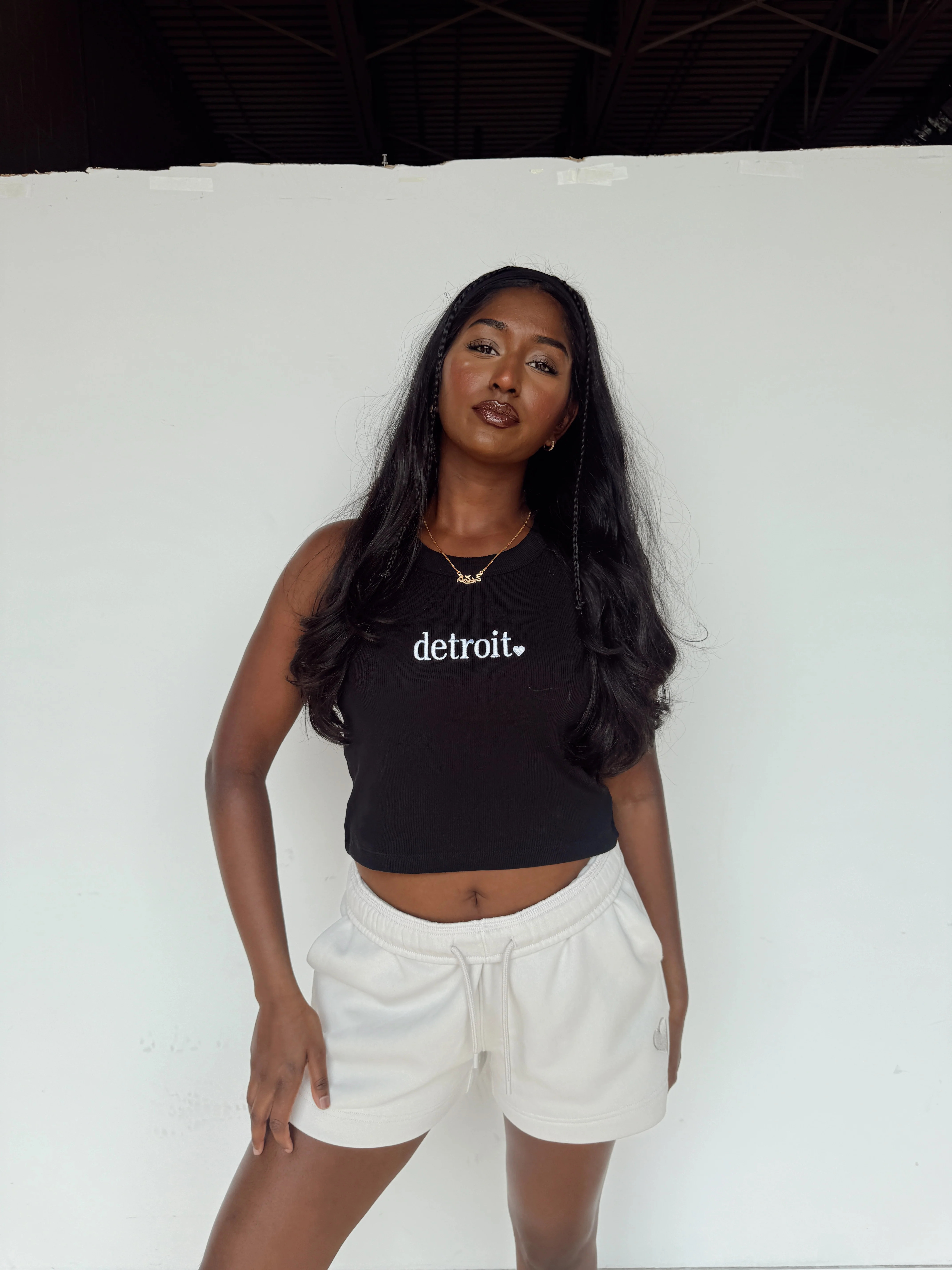 Detroit Black Cropped Tank | Kiloh + Co.