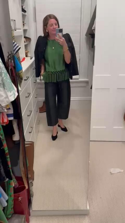 Loving this cozy jacket paired with my playful green tassel top perfect for a day full of energy and style! ✨🌿👗 #OOTD #FashionInspo #StreetStyle #TasselTop #GreenVibes #CozyChic #StyleGoals #OutfitOfTheDay #TrendyLooks #CasualVibes #WardrobeEssentials 

 #LTKootd #LTKSeasonal