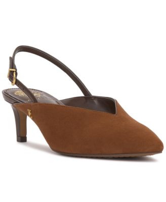 Vince Camuto Women's Kylien Pointed Toe Slingback Pumps - Flame Leather | Macy's