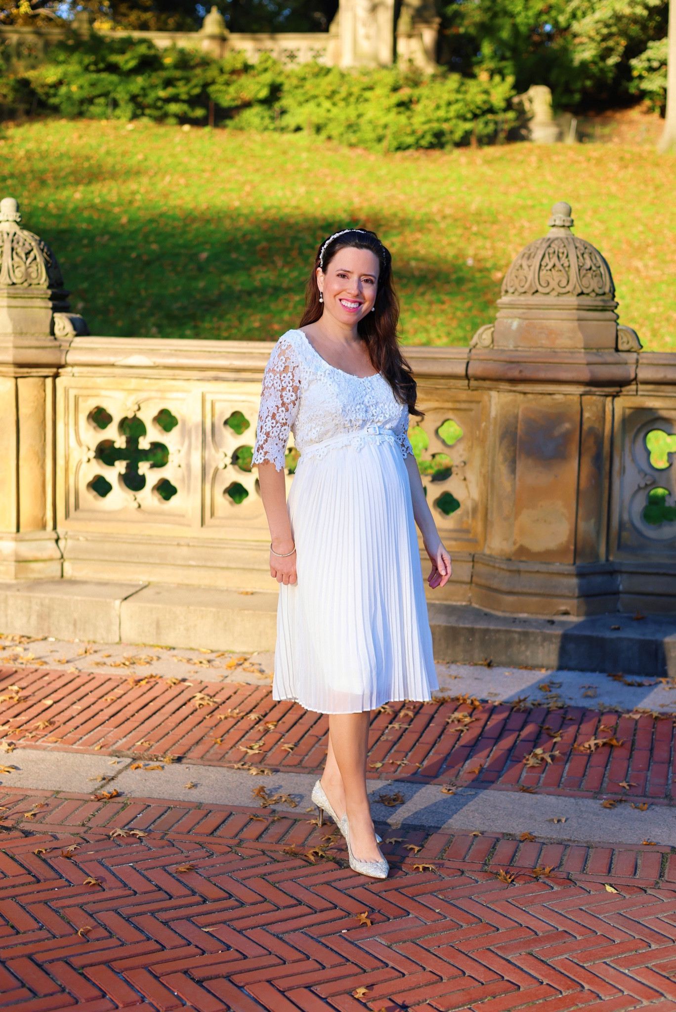 Maternity Dress, White Pleated Dress, 🤍  Outfit I wore for my baby shower gender reveal 

#LTKCyberWeek 

#LTKSeasonal #LTKbump
