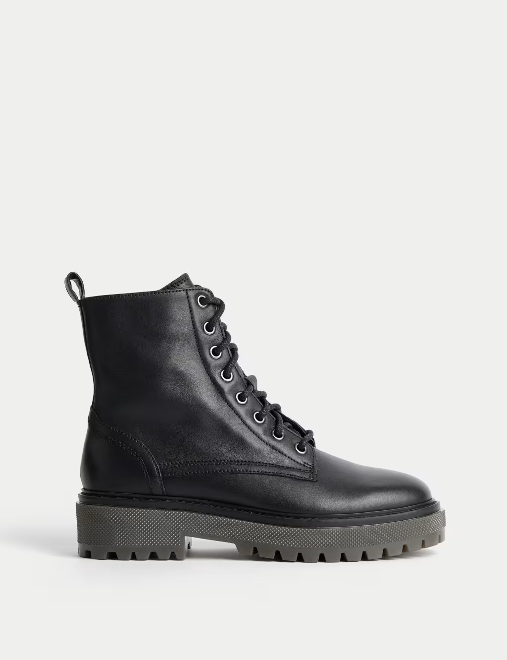 Leather Lace Up Flatform Boots | Marks & Spencer (UK)