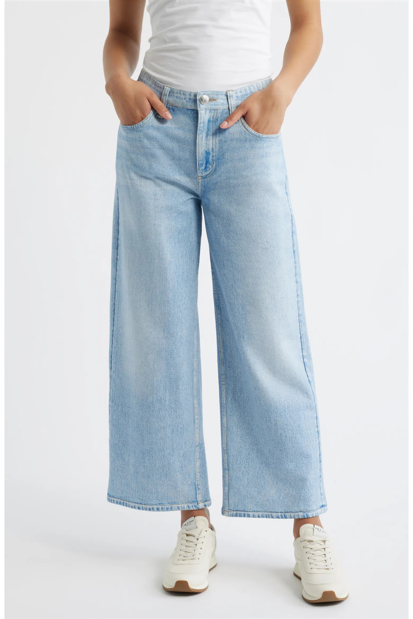 rb Miramar Andi Ankle Wide Leg Cotton Terry Sweatpant Jeans (Women) | Nordstrom | Nordstrom