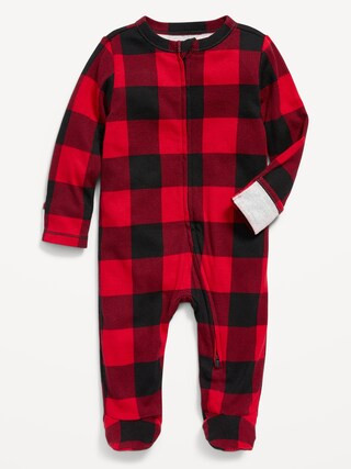Unisex Sleep & Play Matching Print 2-Way-Zip Footed One-Piece for Baby | Old Navy (US)