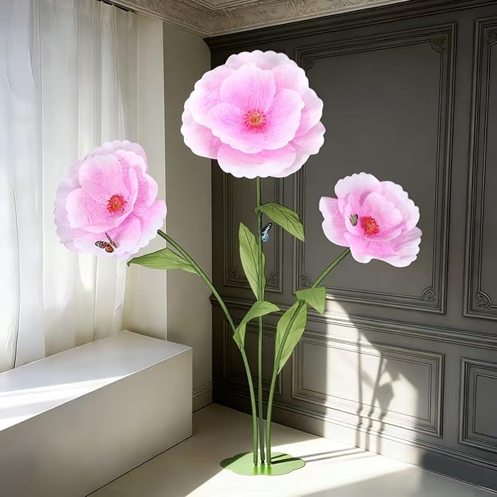 Giant Artificial Flowers,Large Floral Decorations,Big Paper Flower for Birthday Parties,Gardens,H... | Amazon (US)