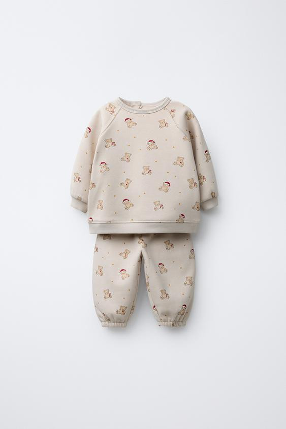BEAR PRINT SWEATSHIRT AND JOGGER SET | Zara US