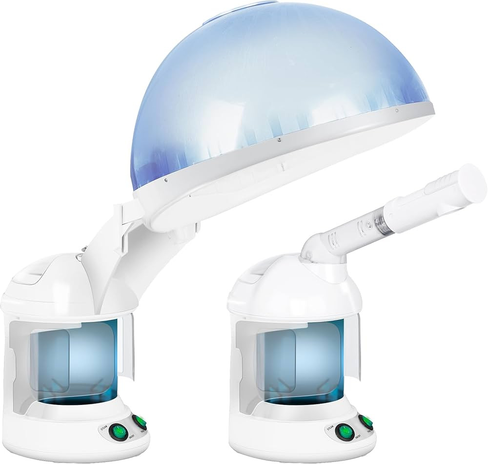 SUPER DEAL Hair Steamer PRO 3 in 1 Multifunction Ozone Facial Steamer with Bonnet Hood Attachment... | Amazon (US)