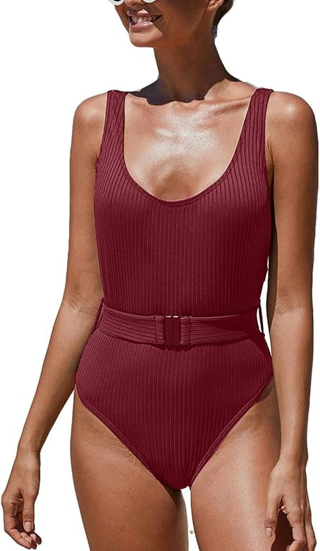 PRETTYGARDEN Women One Piece Swimsuit U Neck Tummy Control Swimwear Slimming Strap Backless Bathi... | Amazon (US)
