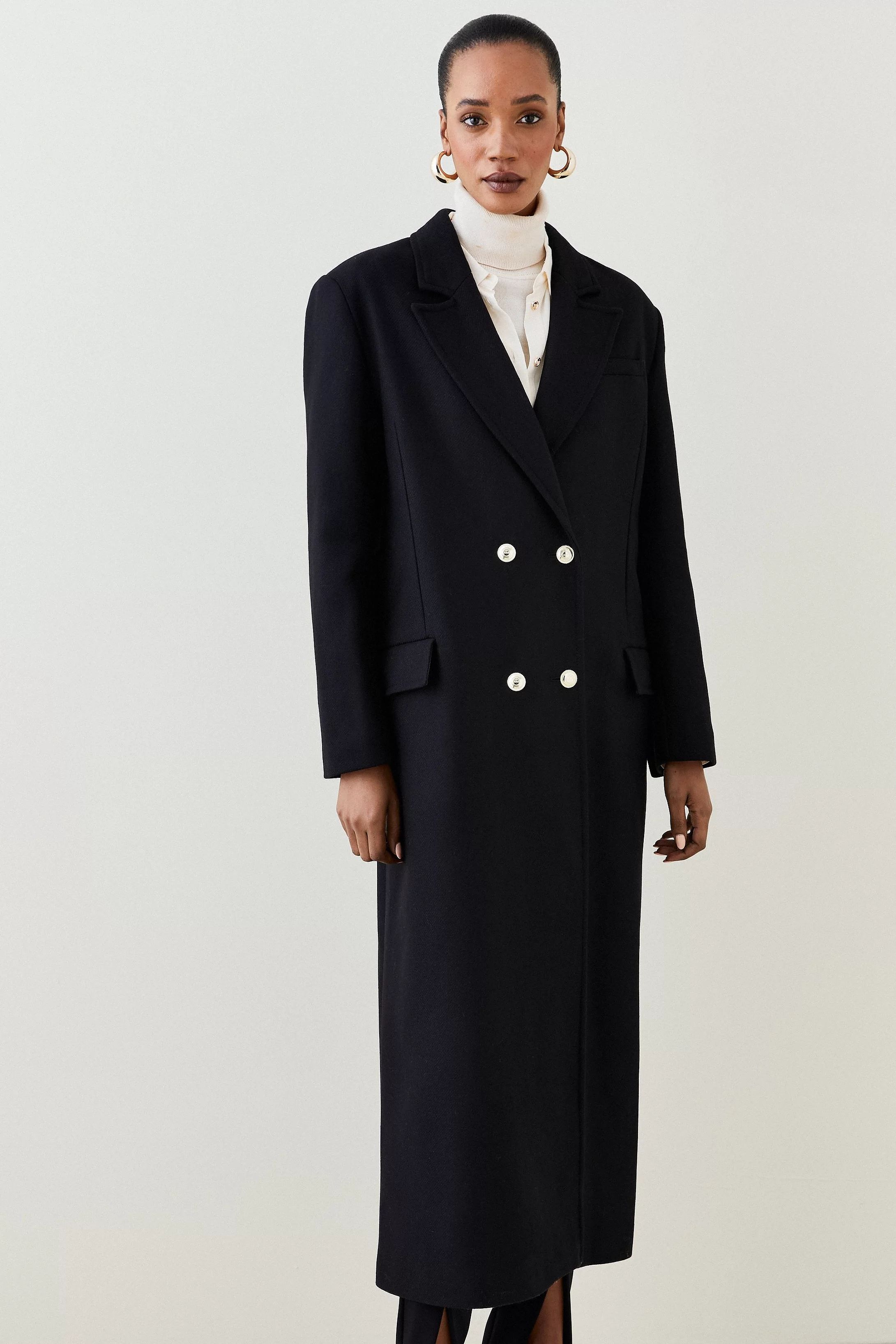 Italian Wool Maxi Oversized Coat | Karen Millen UK + IE + DE + NL
