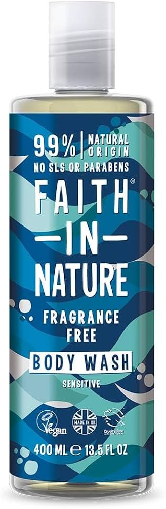 Faith In Nature Natural Fragrance Free Body Wash, Sensitive, Vegan and Cruelty Free, No SLS or Pa... | Amazon (UK)