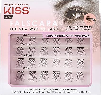 Amazon.com: KISS Falscara DIY Eyelash Extension Lengthening Wisps - Featherlight Synthetic Reusab... | Amazon (US)