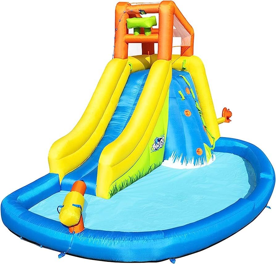 Bestway H2OGO! Mount Splashmore Kids Inflatable Outdoor Backyard Water Slide Splash Mega Park Toy... | Amazon (US)