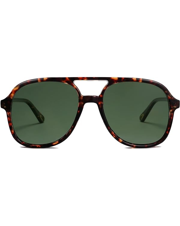 SOJOS Retro Polarized Aviator Sunglasses for Women Men Classic 70s Vintage Trendy Square Aviators | Amazon (US)