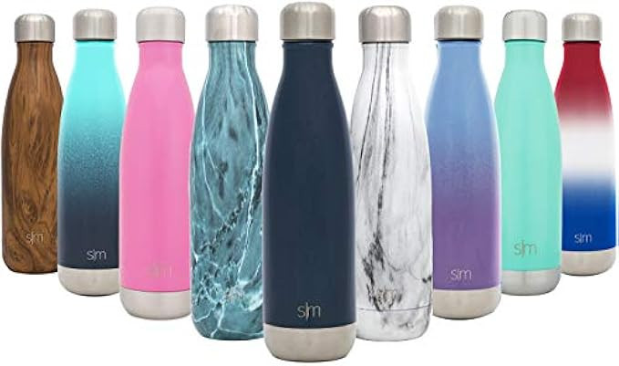 Simple Modern Wave Water Bottle - Vacuum Insulated Double Wall 18/8 Stainless Steel | Amazon (US)
