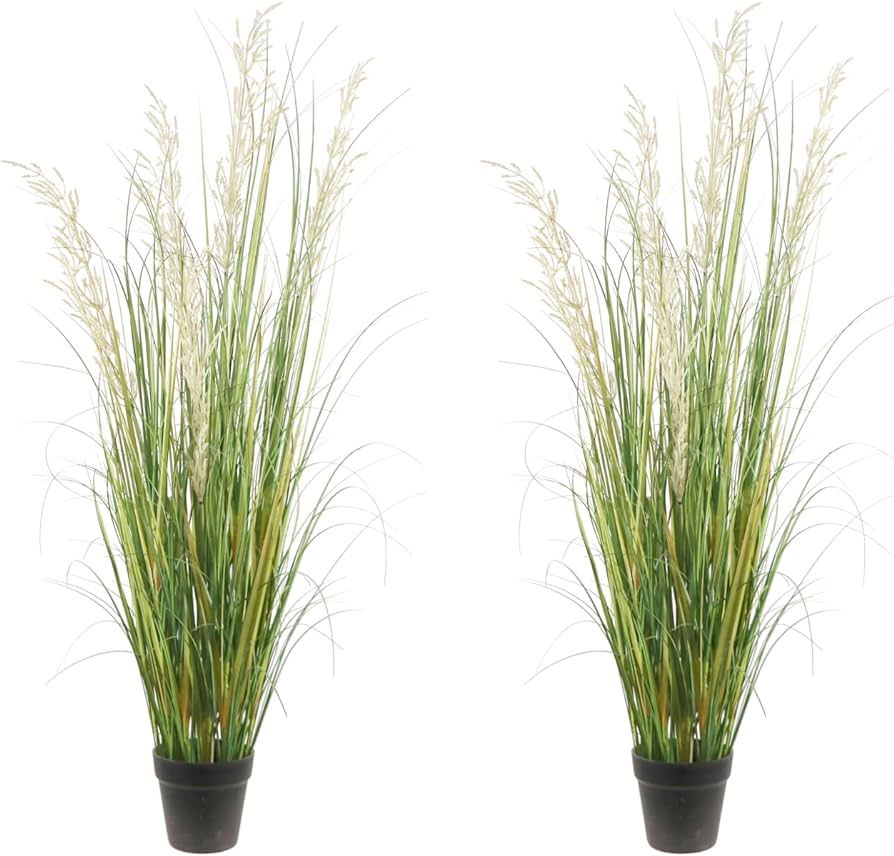 Artificial Plant 47in（2pack） Tall Artificial Grass Plant,Faux Plants Indoor Home Decorative A... | Amazon (US)