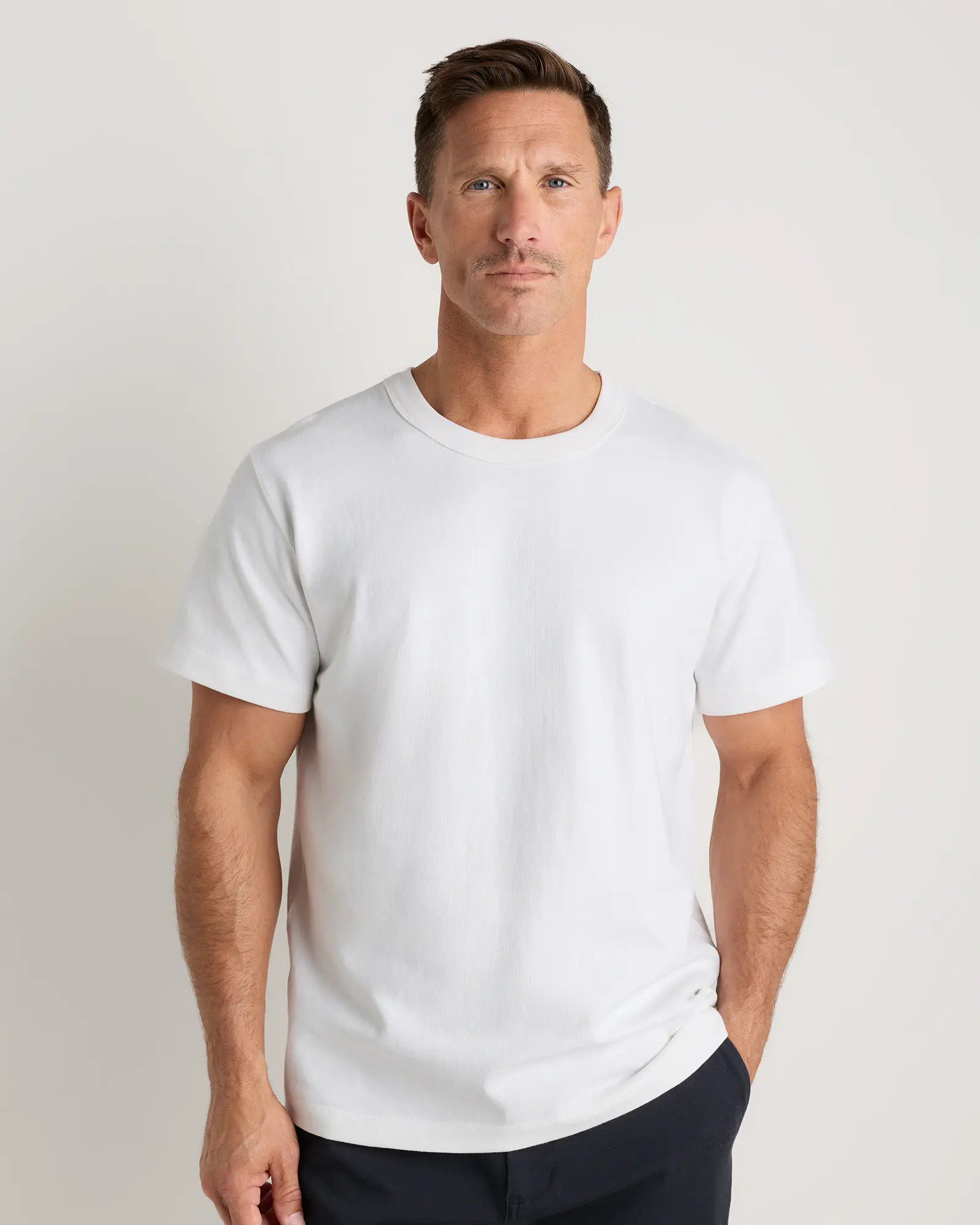 100% Organic Cotton Heavyweight Relaxed Fit Jersey Tee in Classic White | Quince