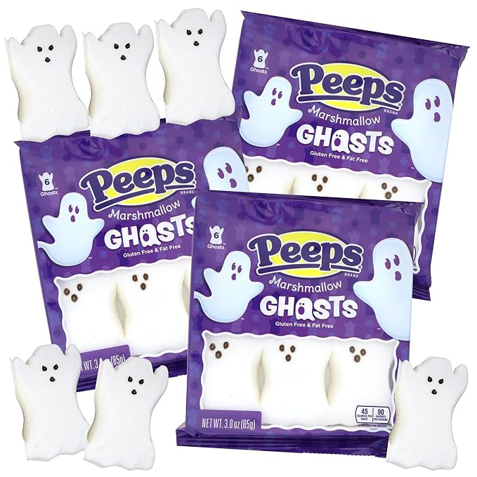 Halloween Ghost Peeps Marshmallow Candy, Party Favors or Baking Decoration DIY, Festive Treats, 1... | Amazon (US)