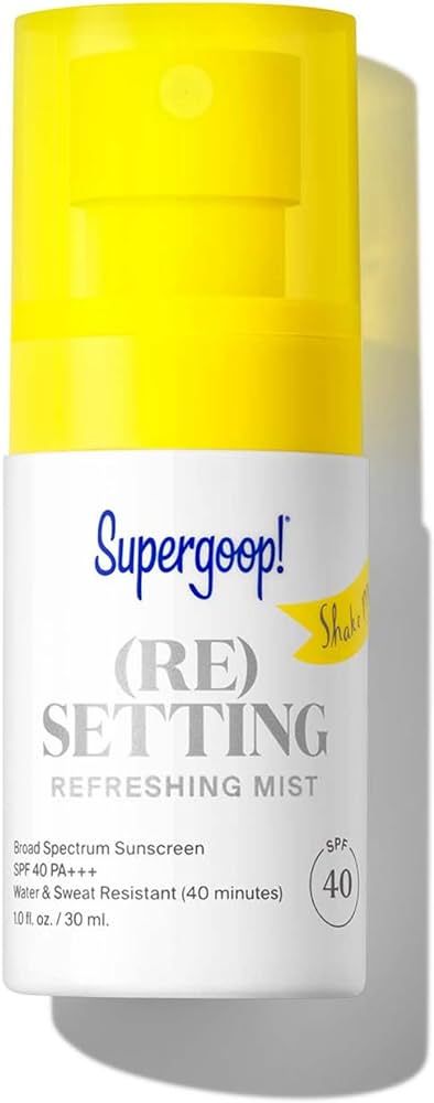 Supergoop! (Re)setting Refreshing Mist - 1 fl oz, Pack of 2 - SPF 40 PA+++ Facial Mist - Sets Mak... | Amazon (US)
