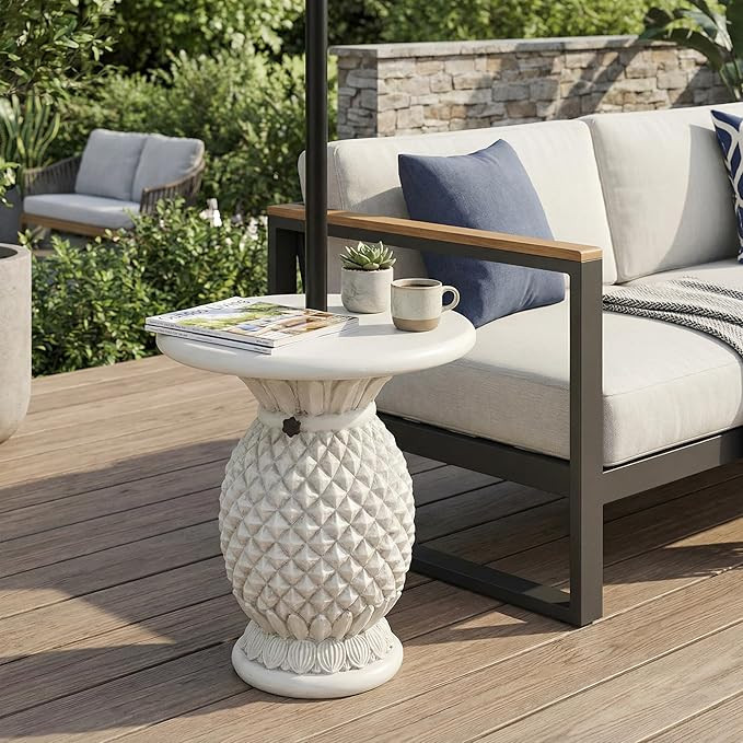 Christopher Knight Home Ogla 24'' MGO Outdoor Patio Side Table Umbrella Base, Patio Umbrella Stan... | Amazon (US)