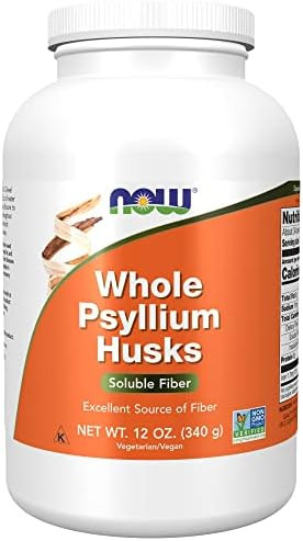 NOW Supplements, Whole Psyllium Husks, Non-GMO Project Verified, Soluble Fiber, 12-Ounce | Amazon (US)