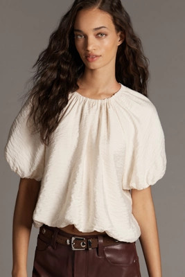By Anthropologie Crew-Neck Bubble Top | Anthropologie (US)