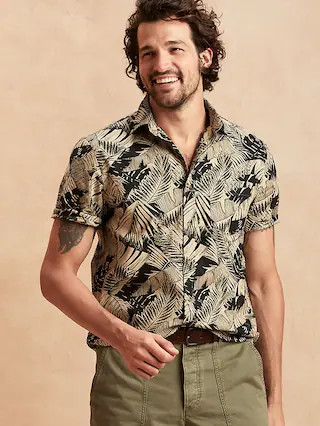 Slim-Fit Untucked Shirt | Banana Republic Factory