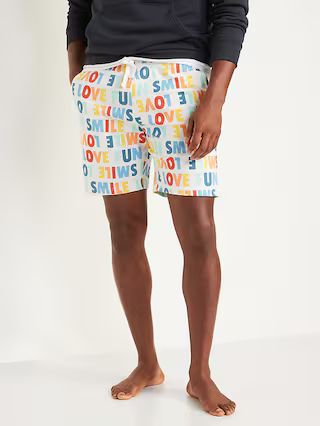 Matching Printed Jersey Pajama Shorts for Men -- 7.5-inch inseam | Old Navy (US)