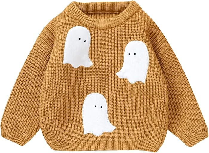Toddler Baby Girl Boy Knit Football Sweater Long Sleeve Pumpkin Sweasthirt Fall Winter Clothes Football Outfit | Amazon (US)