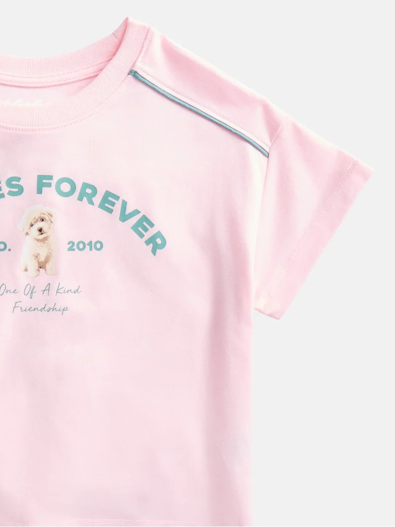 Wonder Nation Girls Graphic Tee with Short Sleeves, Sizes 4-10 | Walmart (US)