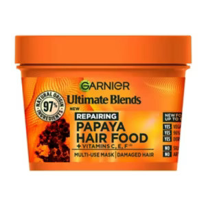Garnier Ultimate Blends Hair Food Papaya 3-in-1 Hair Mask Treatment for Damaged Hair 400ml | Boots.com