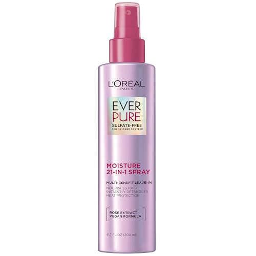 L'Oreal Paris 21-in-1 Leave In Conditioner Spray, Sulfate Free, Vegan, EverPure 6.8 fl oz | Amazon (US)