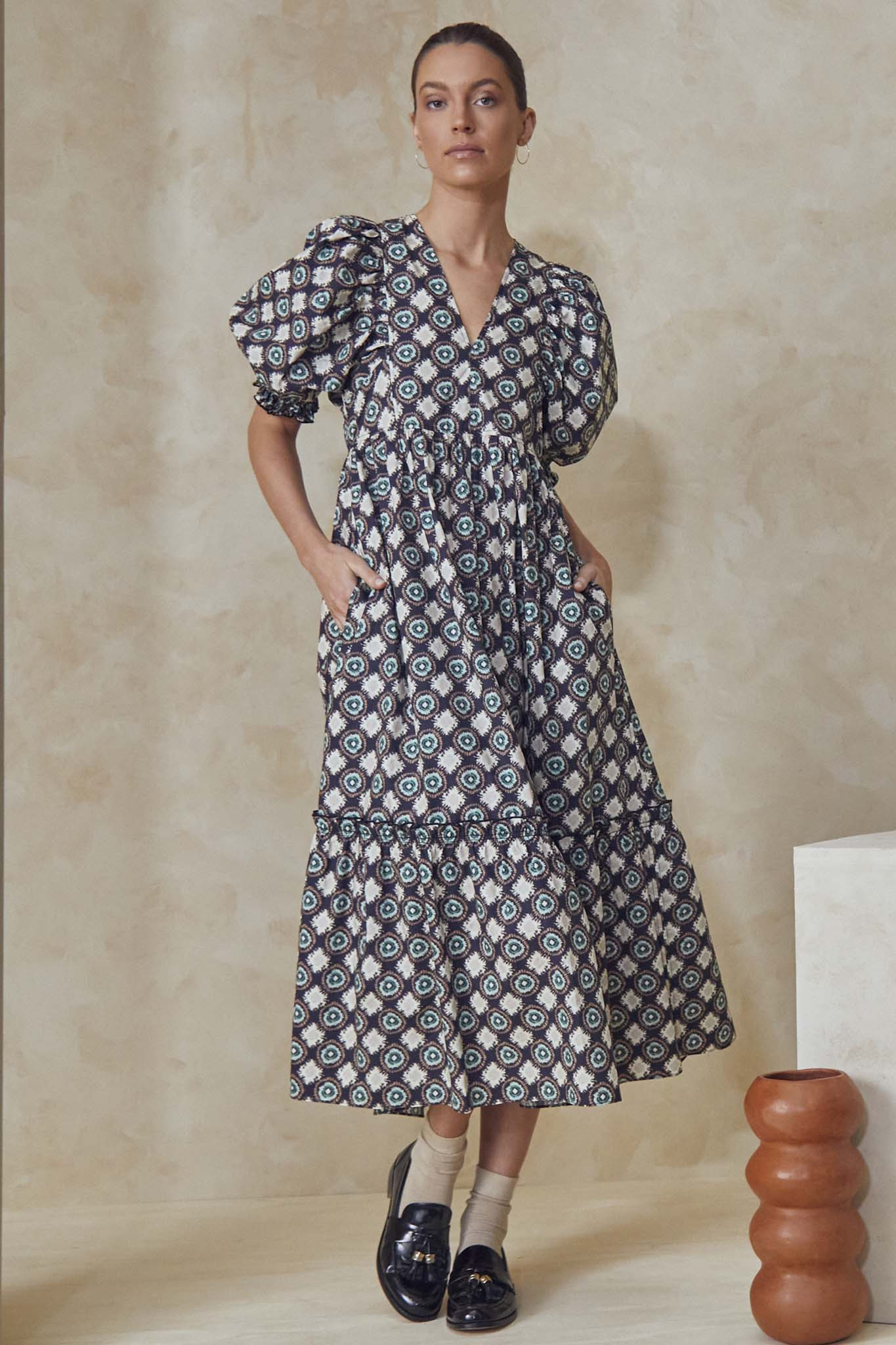 Palmer Dress | Puff Sleeve Maxi | Hunter Bell | Hunter Bell