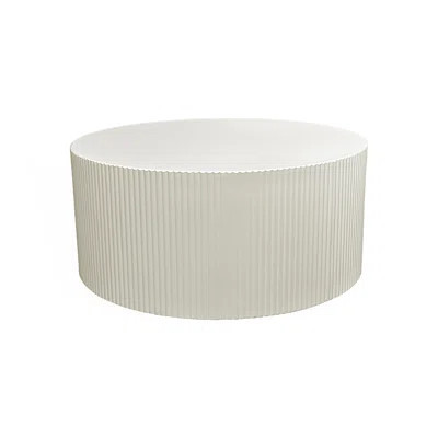 Stylish And Minimalist Wave Stripe Coffee Table, Modern Round Coffee Table, Tea Table | Wayfair North America