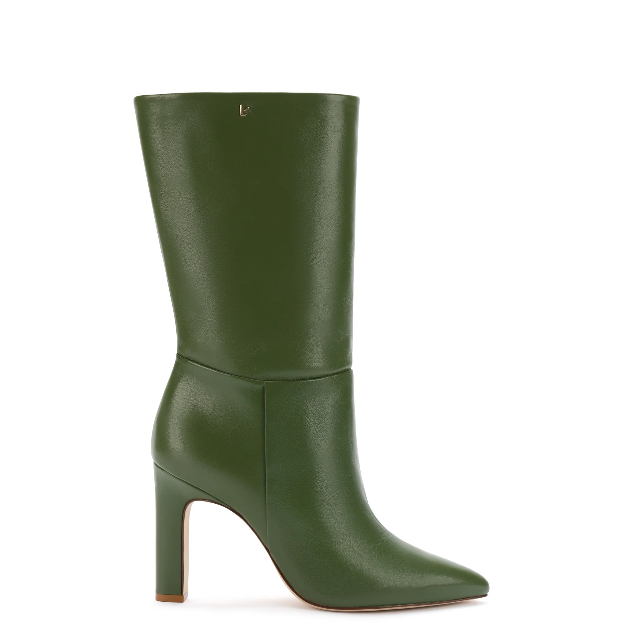 Cindy Boot In Olivine Leather | Larroude