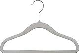 Kids Slimline Hangers, Thin Non-Slip Velvet Hangers with Pant Bar and Chrome Swivel Hook by The Grea | Amazon (US)