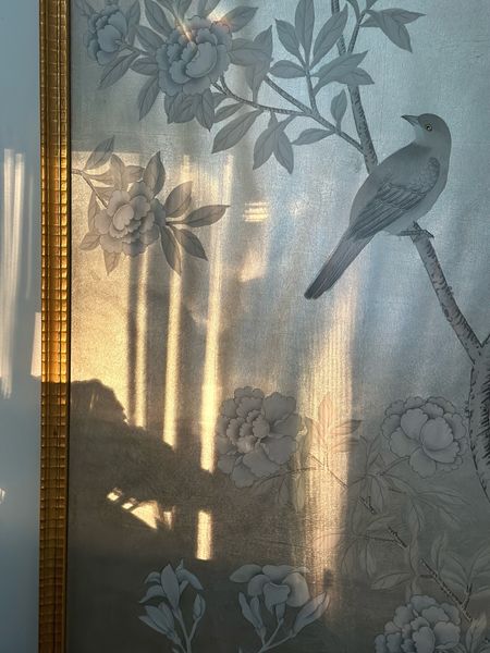 The sun looked so pretty reflecting in my bathroom. This is a hand painted chinoiserie panel, and it’s my favorite one I’ve ever had. It’s on a champagne background. It’s gorgeous!




Etsy hand painted silk  slub

#LTKHome