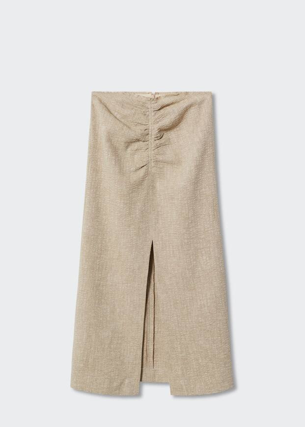 Linen pleated skirt | MANGO (UK)