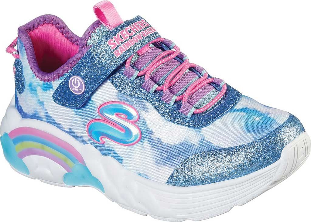 Skechers S Lights: Rainbow Racer Lighted Sneaker (Little Girl and Big Girl) - Walmart.com | Walmart (US)