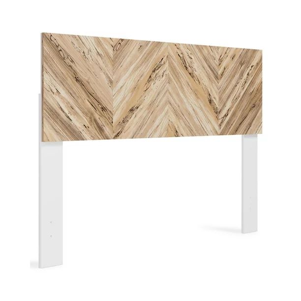 Signature Design by Ashley - Piperton Natural/White Sugarberry Wood Grain Queen Panel Headboard -... | Walmart (US)