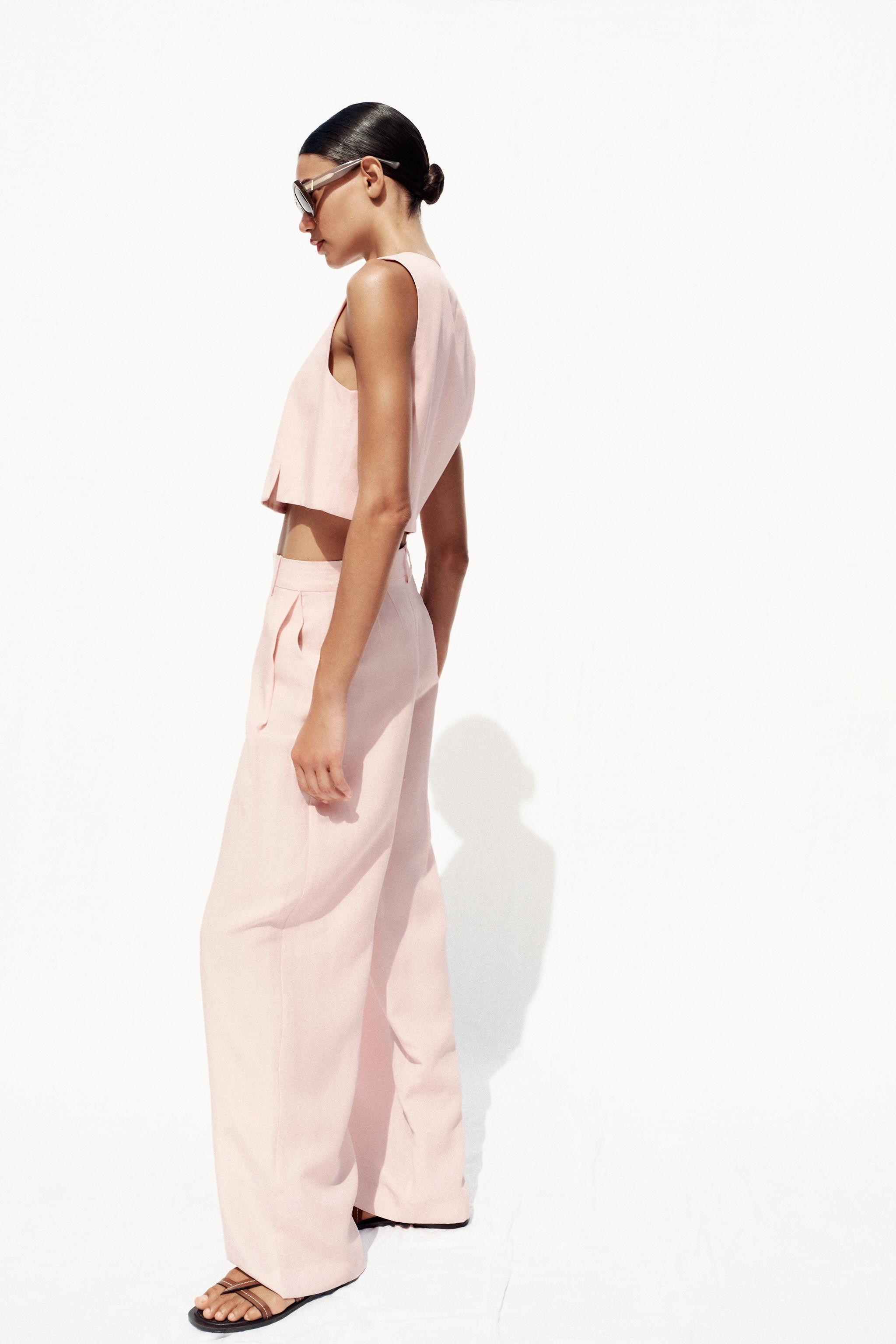 PLEATED WIDE LEG PANTS | Zara US