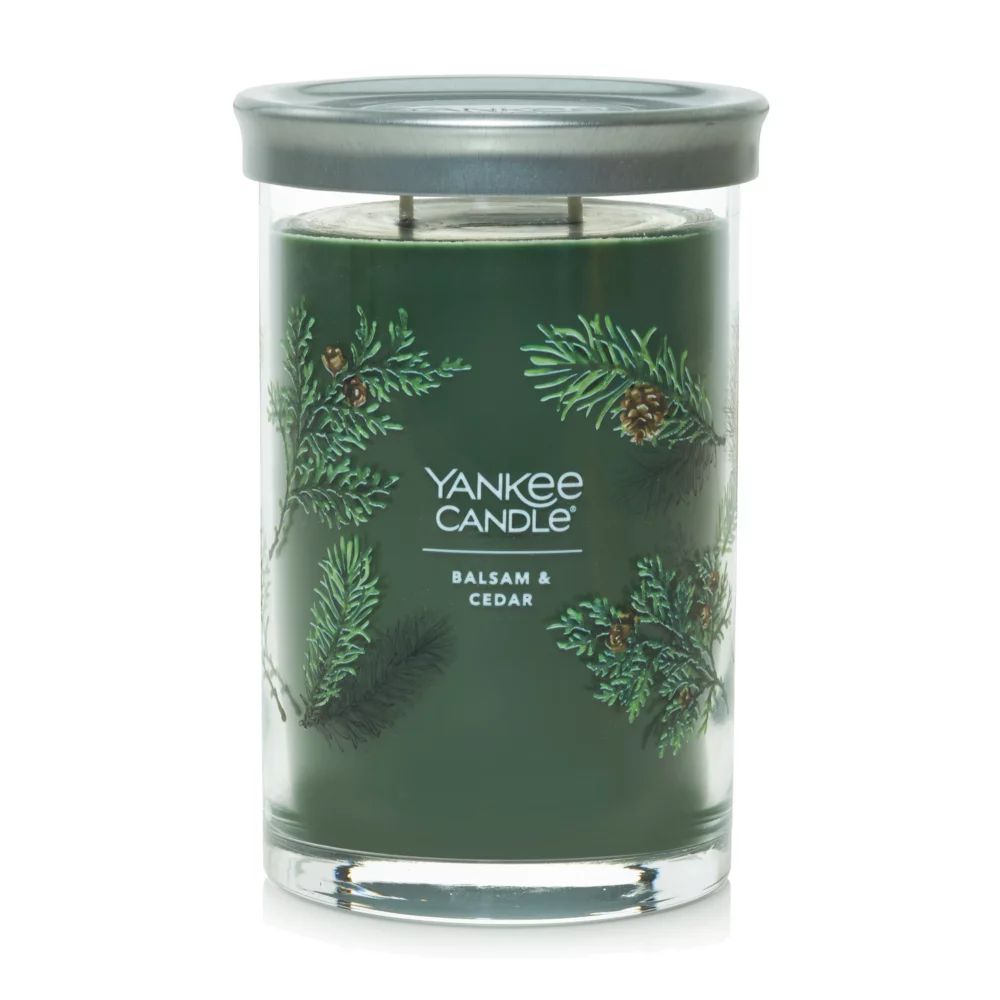 Balsam & Cedar Signature Large Tumbler Candle - Signature Large Tumbler Candles | Home Fragrance ... | Yankee Candle