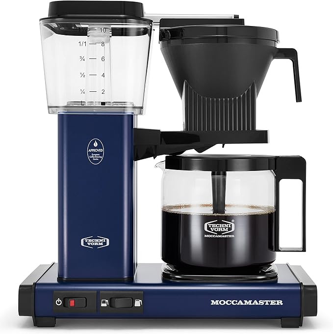 Moccamaster 53928 KBGV Select Coffee Maker, Midnight Blue, 40 ounce, 10-Cup, 1.25L | Amazon (US)